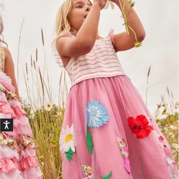 NWT Mini Boden Flower Fairy Tulle Dress - Picture 2 of 10